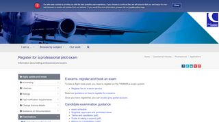 
                            1. Register for a professional pilot exam | UK Civil Aviation Authority