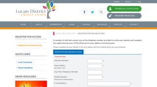 
                            3. Register For Access - Lucan Credit Union