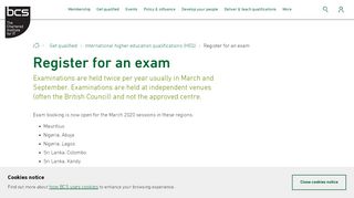 
                            12. Register for an exam - BCS, The Chartered Institute for IT