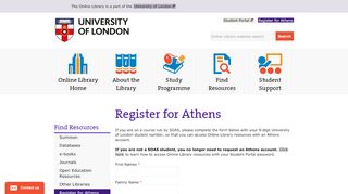 
                            5. Register for Athens | The Online Library
