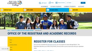 
                            11. Register for Classes | SLCC