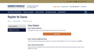 
                            4. Register for Course | Embry-Riddle Aeronautical University - Worldwide