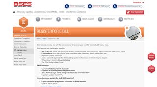 
                            10. Register for E Bill - BSES Yamuna Power Limited