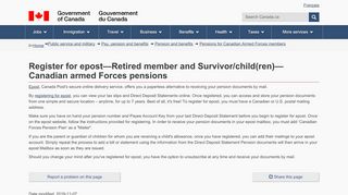 
                            9. Register for epost – Retired member and Survivor/child(ren ...