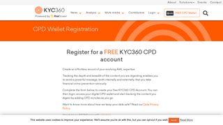 
                            5. Register for Free CPD Account - KYC360 - RiskScreen