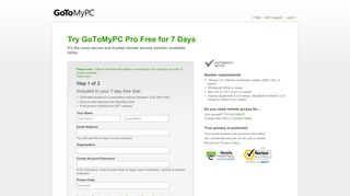 
                            1. Register for GoToMyPC Pro