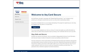 
                            8. register for ibq Card Secure - CardinalCommerce