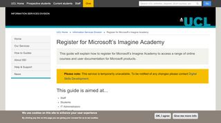 
                            11. Register for Microsoft's Imagine Academy | Information Services ...