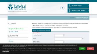 
                            3. Register for Online Access - Cathedral Credit Union