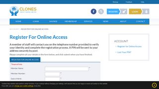 
                            3. Register for Online Access - Clones Credit Union