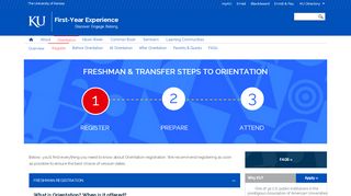 
                            2. Register for Orientation | First-Year Experience
