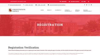 
                            7. Register for Orientation - orientation.umd.edu - University of Maryland