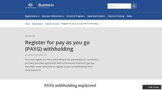 
                            8. Register for Pay As You Go (PAYG) withholding | business.gov.au