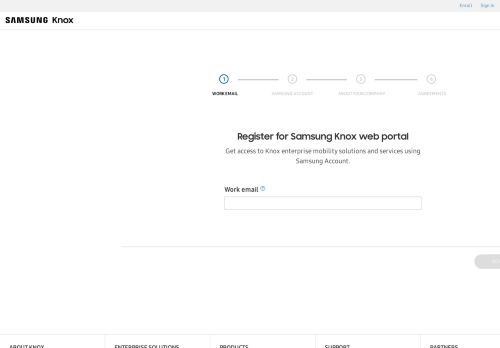 
                            13. Register for Samsung Knox web portal | Samsung Knox