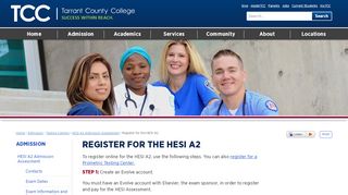 
                            12. Register for the HESI A2 - Tarrant County College