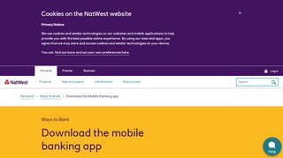 
                            3. Register for the mobile banking app | NatWest