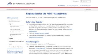 
                            4. Register for the PPAT (For Test Takers) - ETS