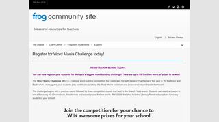 
                            10. Register for Word Mania Challenge today! - FrogAsia