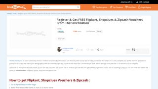 
                            13. Register & Get FREE Flipkart, Shopclues & Zipcash Vouchers From ...