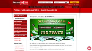 
                            6. Register & Get Rs 50 Free Cash Bonus at Rummy Passion