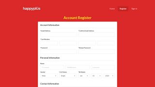 
                            5. Register - Happyplüs Login