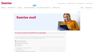 
                            7. Register here for Sunrise mail. - Login Sunrise mail