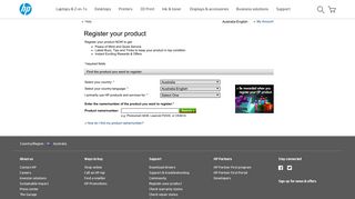 
                            2. Register - HP Product Registration