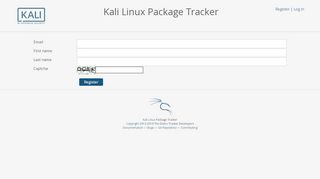 
                            3. Register | Kali Linux Package Tracker