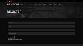 
                            2. Register - Line of Sight: Military Multiplayer FPS Game