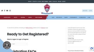 
                            5. Register & Login - Colorado Rapids Youth Soccer Club