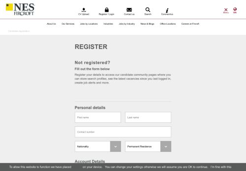 
                            8. Register / Login - Fircroft