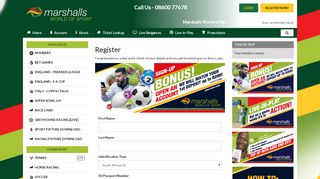 
                            3. Register - Marshalls World of Sport