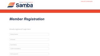 
                            3. Register - Member Login - Samba