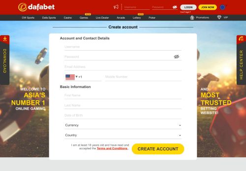 
                            3. Register now and start betting with Dafabet!