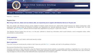 
                            1. Register Now - Selective Service