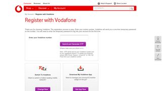 
                            5. Register Now - Vodafone India - Login