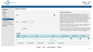 
                            1. Register of products - ESC VEET