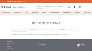 
                            5. Register or Log-in – SMUD Energy Store