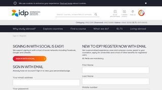 
                            5. Register or Sign in | IDP Bangladesh - IDP Education