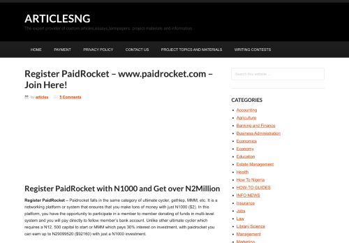 
                            1. Register PaidRocket - www.paidrocket.com - Join Here! - ArticlesNG