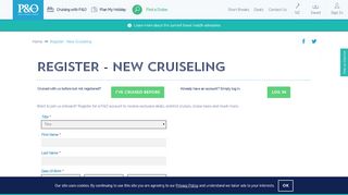 
                            6. Register | P&O Cruises Australia