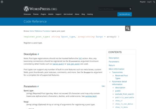
                            5. register_post_type() | Function | WordPress Developer Resources