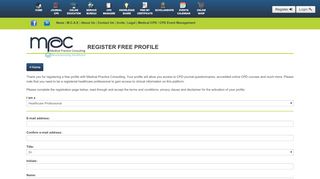 
                            3. Register profile | Medical Practice Consulting