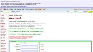 
                            4. Register - QRZCQ - The database for radio hams