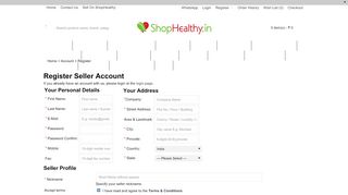 
                            3. Register Seller Account - ShopHealthy.in