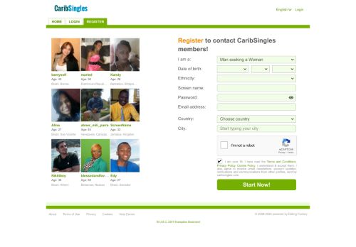 
                            2. Register to contact CaribSingles members! - Caribbean Dating at ...