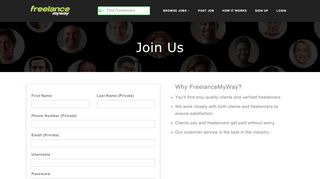 
                            10. Register to hire or find freelance jobs at FreelanceMyWay