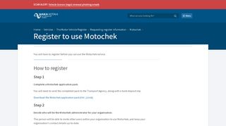 
                            3. Register to use Motochek | NZ Transport Agency