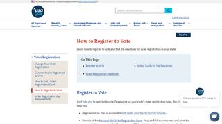 
                            6. Register to Vote and Check or Change Registration | USAGov