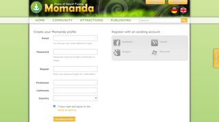 
                            3. Register with an existing account - Momanda - Home of Spirit People